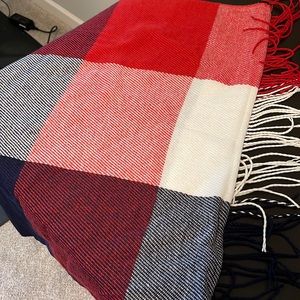 New Scarf.   Navy, Red and White
